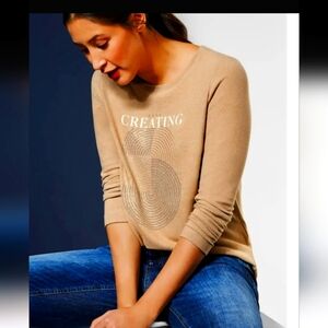 Street One - Cosy Artwork Sweater -wery soft..Size.40 eur.USA L